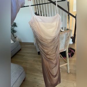 Commence ombre brown midi dress size small
